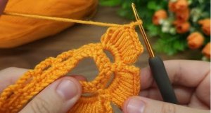 Объёмная роза в стиле тунисского вязания ? Идеи вязания крючком???