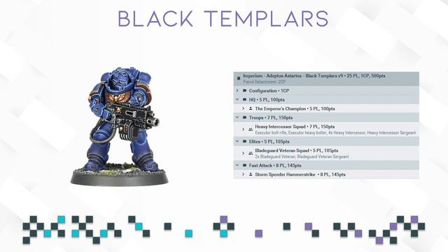 500 Points: Black Templars | Starting The Army & Combat Patrol Lists смотреть онлайн