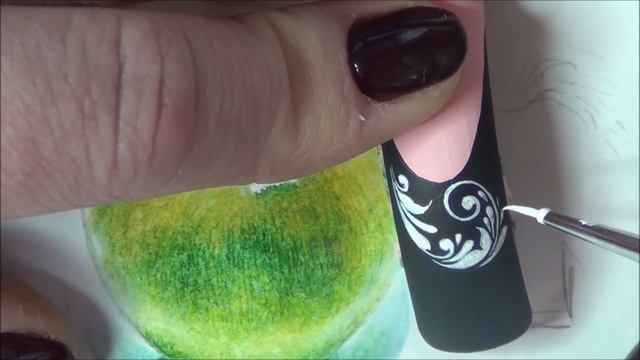 Вензеля на ногтях/рисуем вензеля на ногтях/как рисовать вензеля на ногтях акриловой краской. смотреть онлайн