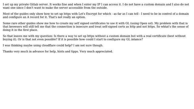 DevOps & SysAdmins: Set up https/SSL certificate for private Gitlab instance without custom domain смотреть онлайн