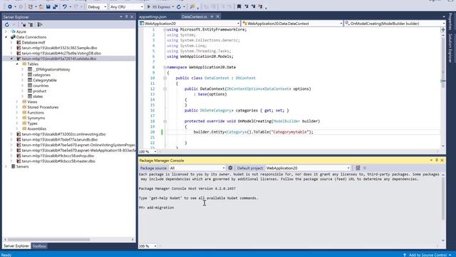 Rename database table using model builder class in ASP.NET CORE смотреть онлайн