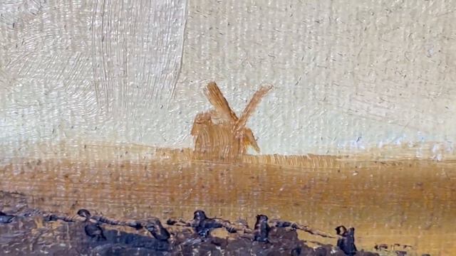 Scottish Impressionist Oil Painting Landscape View Windmill By Helen Monro Turner смотреть онлайн