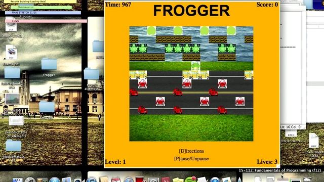 15-112 Term Project -- Frogger смотреть онлайн