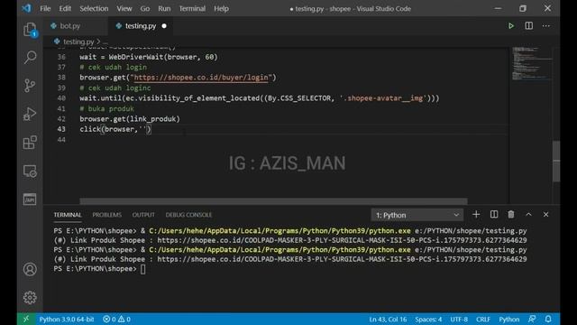 Cara Membuat BOT Shopee dengan Python Selenium смотреть онлайн