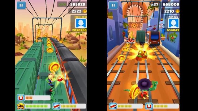 Subway Surfers Маракеш СОРЕВНОВАНИЕ Зои против Менни смотреть онлайн