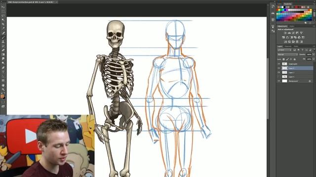 How to draw the Human Figure - Body Construction tutorial смотреть онлайн
