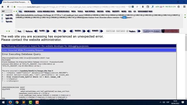 SQL Injection Oracle Print Tables and Columns For all Version Method (Error Based) смотреть онлайн