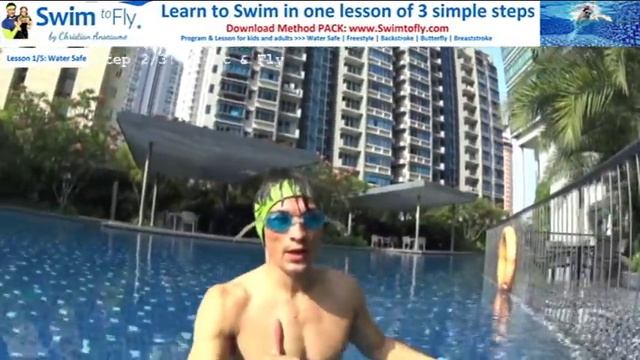 LEARN To Swim CONFIDENT, FLOAT & BE WATER SAFE In 3 Steps - Tutorial For BEGINNERS (Breathe Relax)