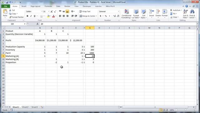 Setting up a Linear Programming Problem in Excel смотреть онлайн