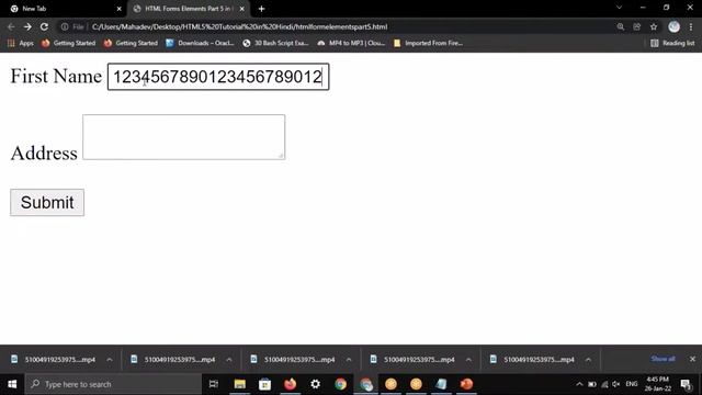 HTML Textarea Tag | Multi-Line Input From Field | HTML Form Elements Part 5 in Hindi | HTML Tutoria смотреть онлайн