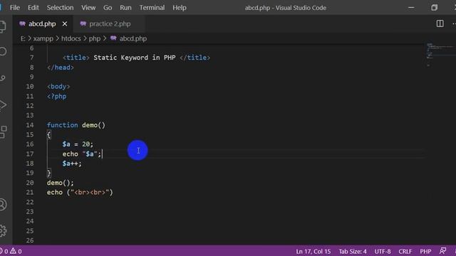 Static keyword in php in urdu / hindi смотреть онлайн