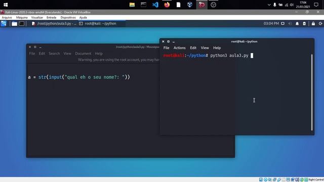 Introdução ao Python com Kali Linux - Aula 3 / 22 ; .format e inputs смотреть онлайн