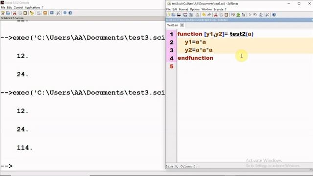 User defined functions in Scilab смотреть онлайн