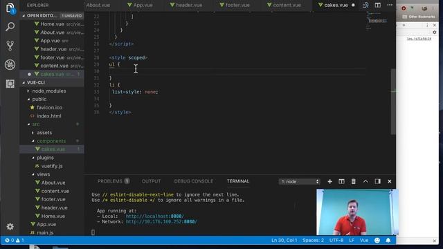 VueJS CLI: Basics | Level 3-14: nested component: content смотреть онлайн