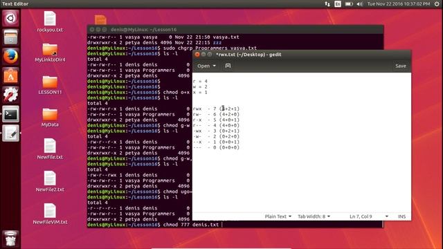 Linux для Начинающих - Права Доступа и владения файлами и директориями смотреть онлайн
