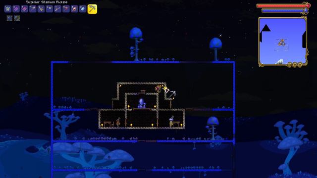 Terraria: Getting a Mushroom Pylon by bringing Truffle and the Guide together in Mushroom Land смотреть онлайн