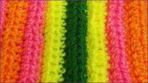 Полосатый коврик крючком. Как связать коврик крючком.