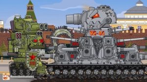 VK-44 vs Робо-Сталин • Битва на красной площади - Мультики про танки.mp4