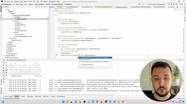 REST API With Spring WebFlux and Kotlin #7 - Create PUT Endpoint + Validation смотреть онлайн