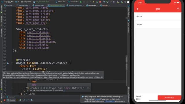 22. Flutter e-commerce app: Complete Shopping list page смотреть онлайн