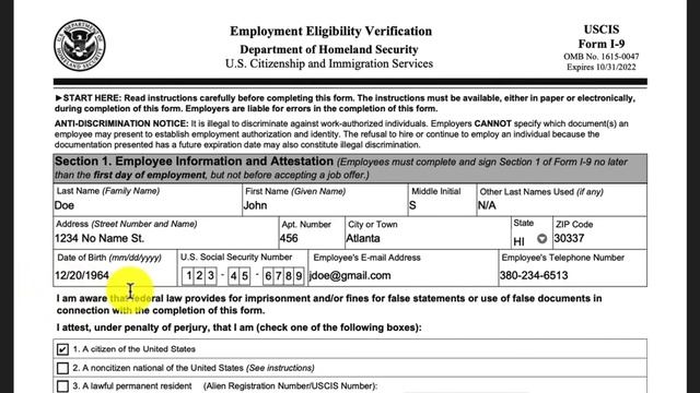 How to Complete An I-9 Form: Section 1 for Employees смотреть онлайн