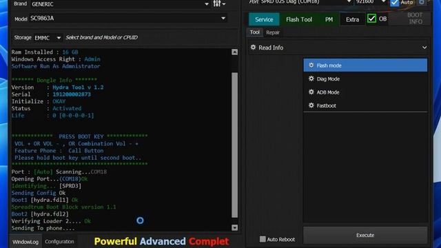 Unisoc (Spreadtrum) SC9863A FRP Remove By Hydra Tool