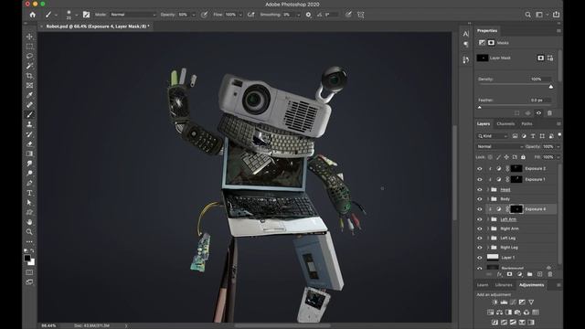 Photo Manipulation - "Robot" - Photoshop 2020 смотреть онлайн