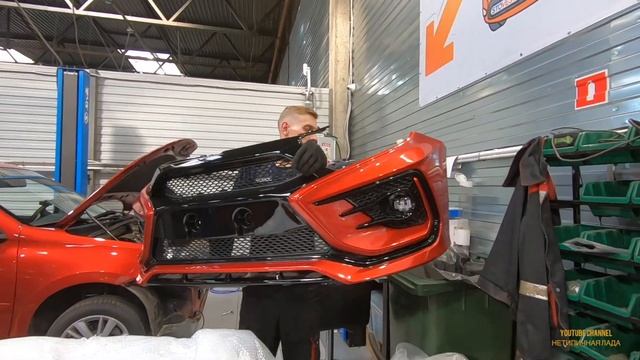 НОВЫЙ ПЕРЕДНИЙ БАМПЕР ДЛЯ ЛАДА ГРАНТА FL от ЮРОЛ. смотреть онлайн