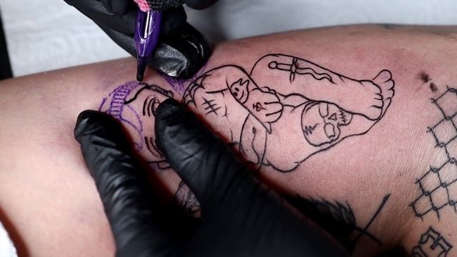 Only Black Work | Angel Tattoo Time Lapse смотреть онлайн