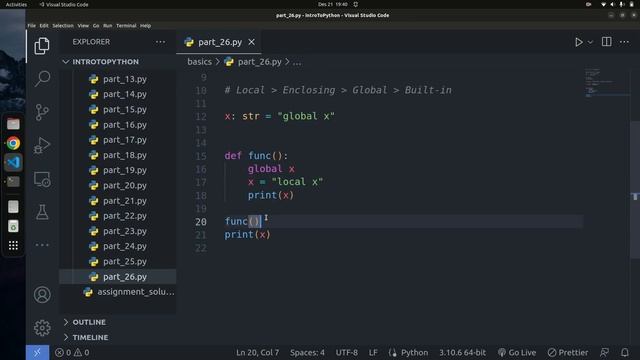 Variable Scope | Understanding the LEGB rule and global/nonlocal statements | Python Course 2023 смотреть онлайн
