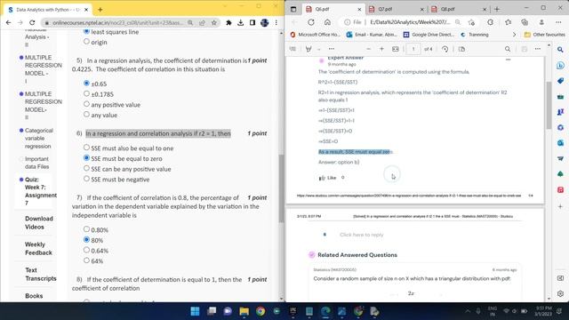NPTEL Data Analytics with Python week 7 quiz answers(with proof of each answer) смотреть онлайн