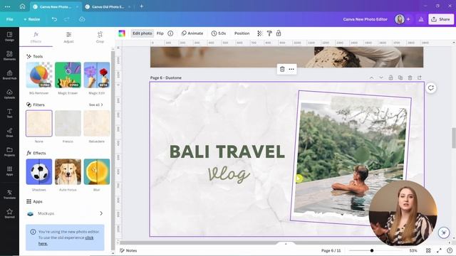 Canva Photo Editing Tutorial | How To Edit Photos On Canva 2023 ? смотреть онлайн