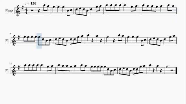 Flute Sheet Music: How to play Do Your Ears Hang Low by Nursery Rhymes смотреть онлайн