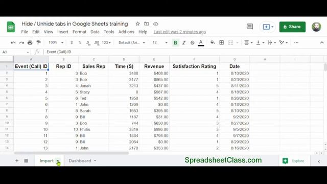 How to hide and unhide tabs in Google Sheets смотреть онлайн