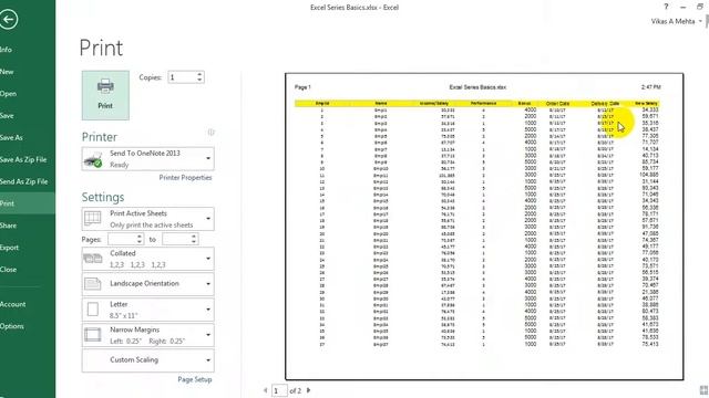 PRINT WITHOUT PAGE BREAKS IN EXCEL : PRINT ALL : EXCEL TUTORIALS 2016 : PART 25