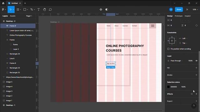 Designing a Landing Page For Photography Course Website in Figma - Speed Art смотреть онлайн