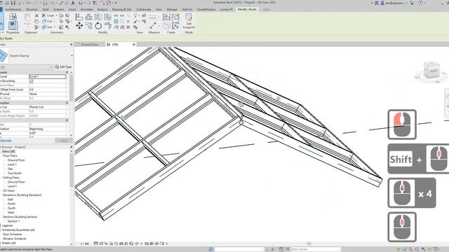 Revit Tutorial (Day 8) - Glazed Roof