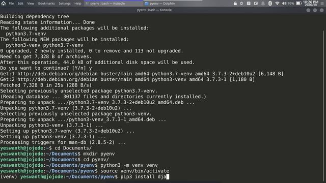 Getting Started With Django Installation in Debian #django #python #djangowebframework смотреть онлайн