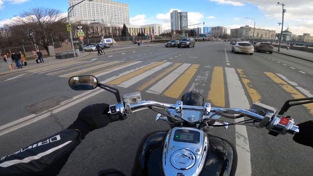 HONDA VTX1800F Daily Ride From Moscow-city Part 1