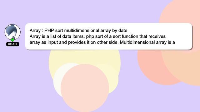 Array : PHP sort multidimensional array by date смотреть онлайн
