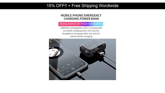 Original M11-9 Wireless Headphones TWS Bluetooth5.0 earphone HiFi IPX7 Waterproof earbuds Touch Co смотреть онлайн