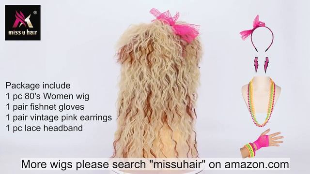 Get Ready to Rock: Women's Long Curly 80s Hair Band Wig - Perfect for Cosplay смотреть онлайн