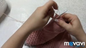 Детская кофточка спицами.Реглан сверху с ростком 2 Часть