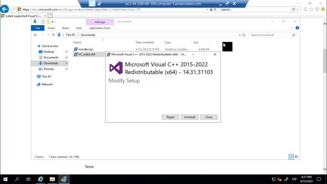 Instale los componentes necesario que necesita la aplicación ODBC driver for SQL Server смотреть онлайн