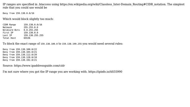 Webmasters: Block ip range using htaccess (2 Solutions!!) смотреть онлайн