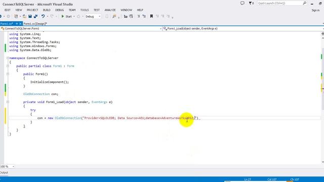 Advanced C# Tutorial 18 How to using OleDb connect to SQL Server with C# Programming смотреть онлайн