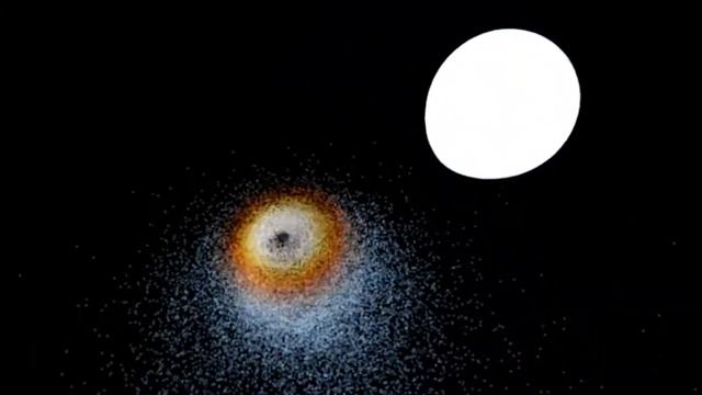 Accretion disk around a neutron star (N-body simulation) смотреть онлайн
