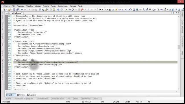 #34 - WampServer 2.5 - Como criar subdominios no VirtualHost, httpd conf do Servidor Apache смотреть онлайн