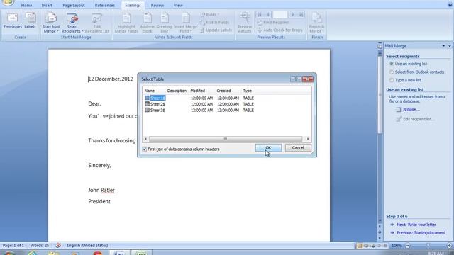 How to do Excel 2007 Mail Merge смотреть онлайн