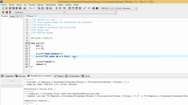 Bloque 1.7: Errores Comunes смотреть онлайн